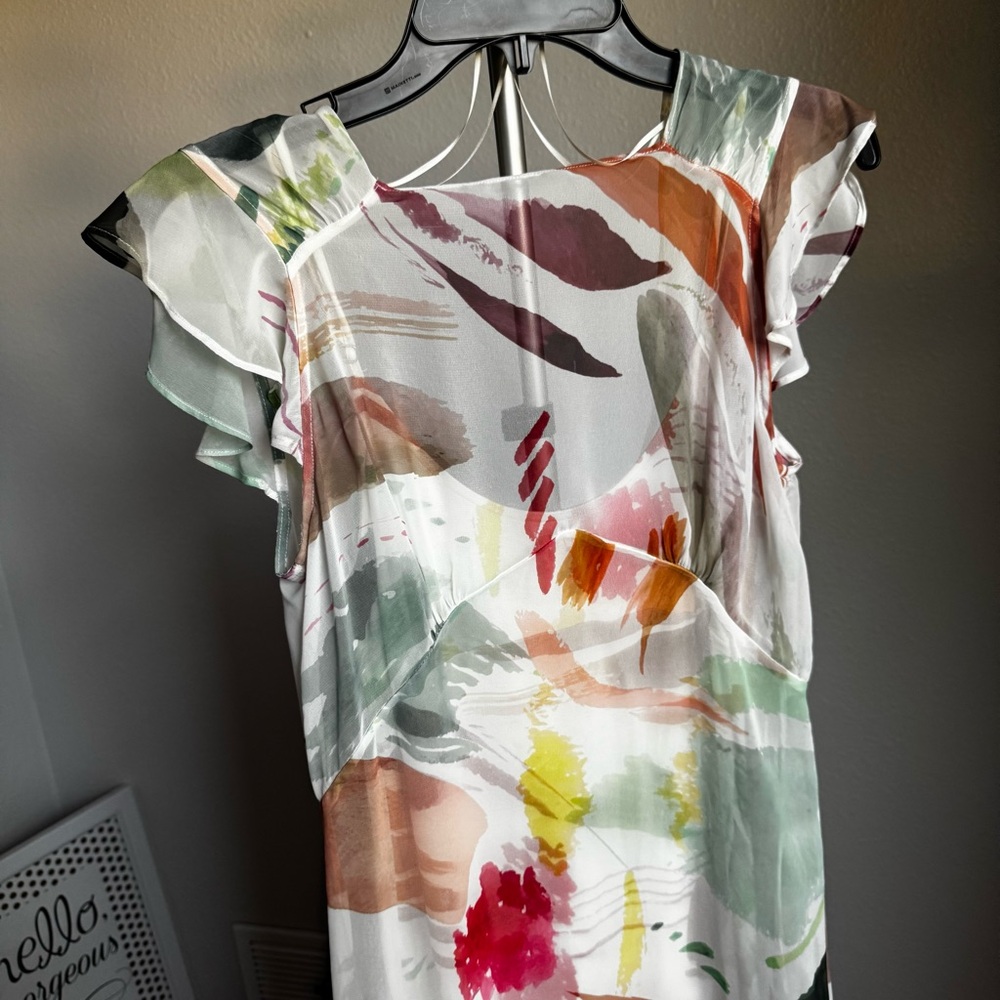 NWT Antonio Melani x M.G. Style Mal Paint Streak Maxi Dress Sz 6 - Picture 7 of 11